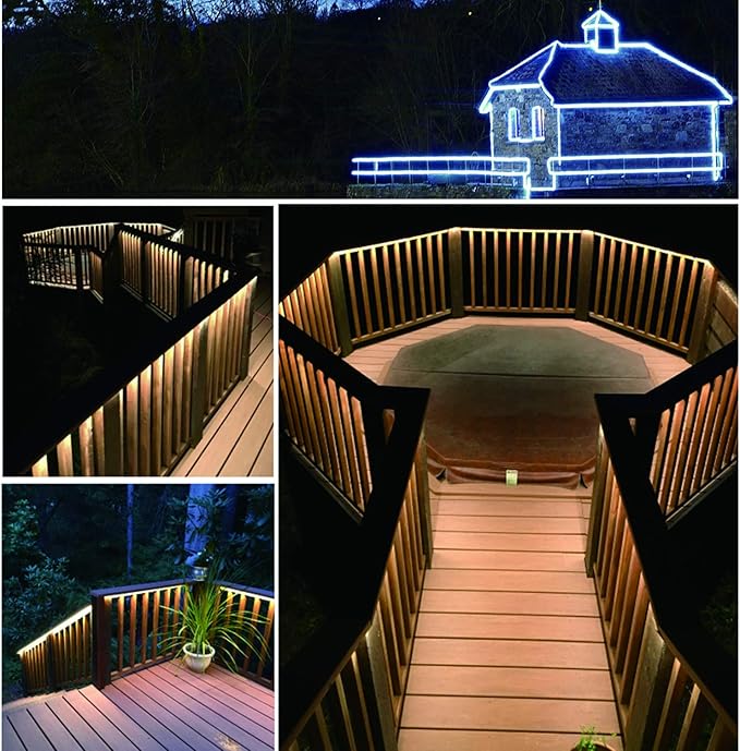 33ft Flat Flexible LED Rope Lights, Color Changing RGB Strip Light with Remote Control, 8 Colors Multiple Modes, Plug in Novelty Light, Connectable and Waterproof for Home Kitchen Indoor Outdoor Use…