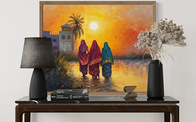 Bangladesh Art Print Poster, Asia Oriental Countries Culture Wall Art Asian Paintings for Bedroom Bathroom Living Room Decor 97 (Bangladesh, 11 x 14 inches, Wood Frame)
