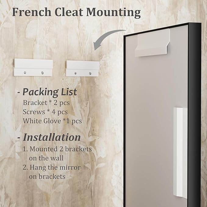 48x30 Inch Black Metal Framed Bathroom Mirror for Wall, Black Matte Rectangle Bathroom Vanity Mirror, Square Corner, Anti-Rust, Tempered Glass, Hangs Horizontally or Vertically