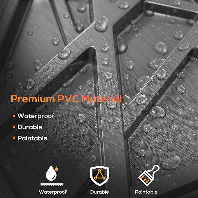 33 Pack 3D Wall Panels for Interior Wall Decor, 12''x12'' Brushed Silver Accent Textured Wall Panels, Wall Covering Panles for Living Room, Gaming Room, TV Background, Cover 32 Sq.Ft