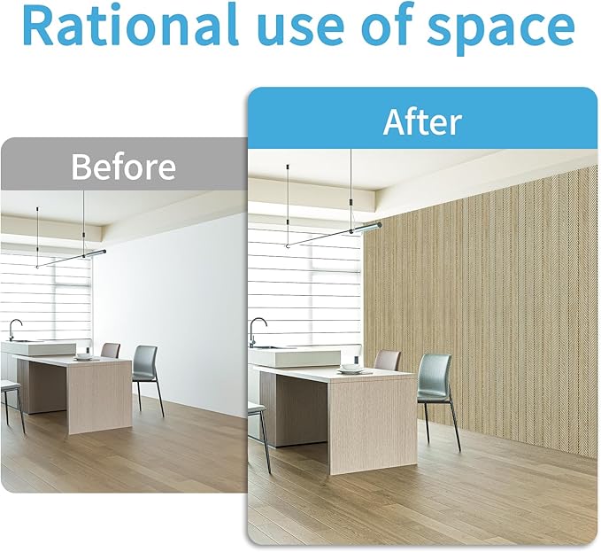 Art3d 4-Pack Glue-On Herringbone Wainscoting Panel for Interior Wall Decor - 104 x 12 Inch Polystyrene Ultralight Slim Slat Wall Panels for Living Room Bedroom, Oak