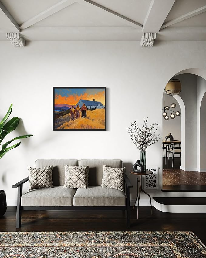 New Zealand Art Print Poster, Asia Oriental Countries Culture Wall Art Asian Paintings for Bedroom Bathroom Living Room Decor 97 (New Zealand, 8 x 10 inches, Black Frame)