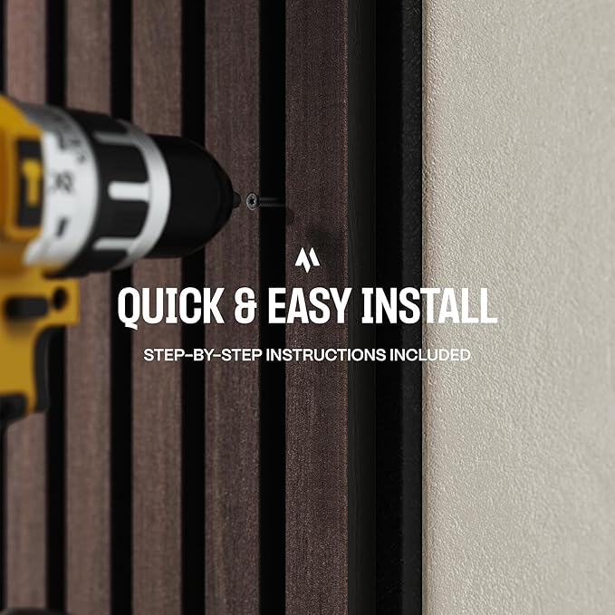 2-Pack Wood Panels for Wall - Acoustic Wood Slat Wall Panels, Soundproof Wooden Paneling for Interior Decor