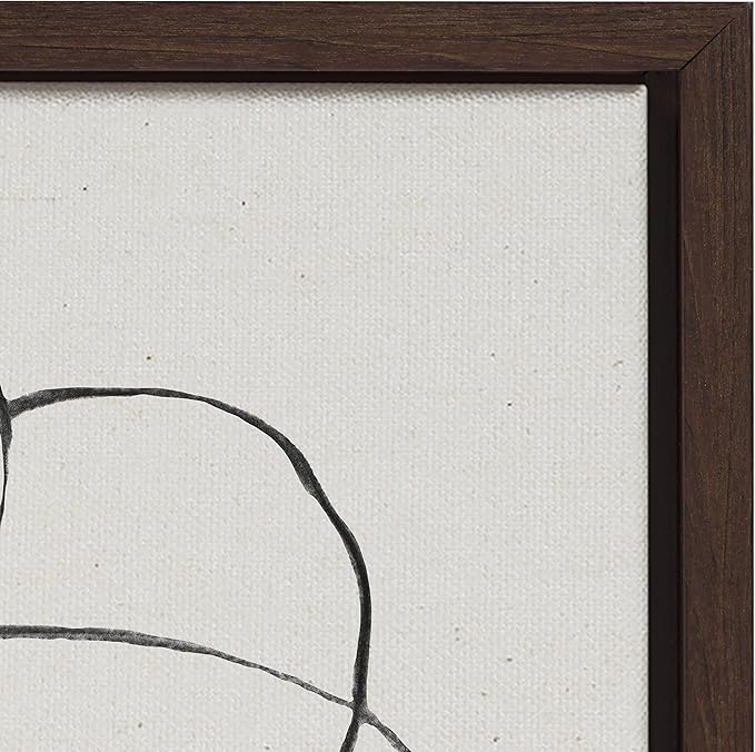 Kate and Laurel Sylvie Modern Circles and Going in Circles Framed Canvas Wall Art Set by Teju Reval of SnazzyHues, 2 Piece Set 18x24 Natural, Beautiful Abstract Minimalist Wall Art