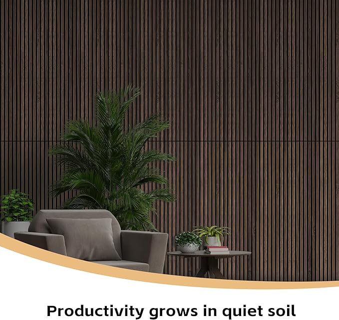 4 Pack Wood Panels for Wall, 47.2"×23.6" Wood Slat Acoustic Panels for Wall, Soundproof Panels, 3D Fluted Panels for Interior Decor (Dark Walnut)