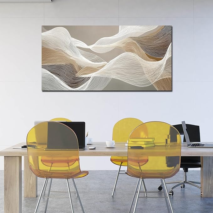 Abstract Wall Art Grey Wall Decor White Pictures Art Print Modern Canvas Artwork for Bedroom Bathroom Living Room Office 29"x 59"