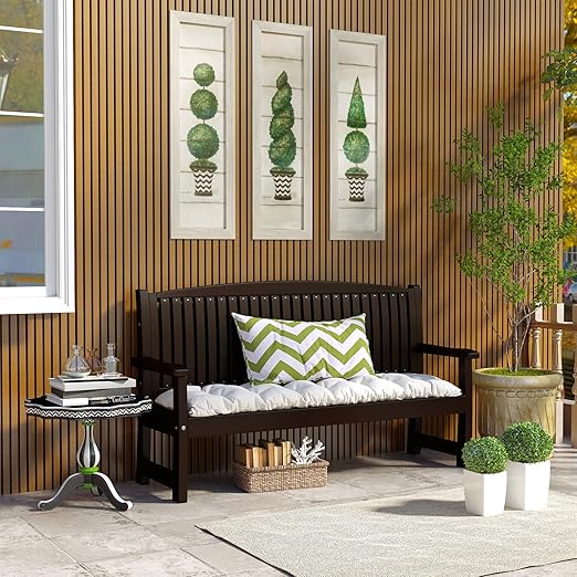 3D Faux Wood Wall Panels for Exterior – Waterproof WPC Decorative Siding Slat Covering, Outdoor UV 8 FT (L) x 0.53 FT(H) Resistant Wall Decor, Easy Install Design (Glaze, Pack of 10 Piece)