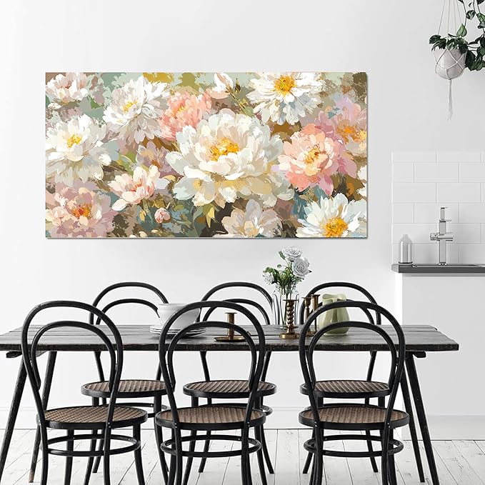 Canvas Wall Art Decor Modern Wall Art for Living Room Colorful Flowers Wall Art Prints Artwork for Walls Botanical Wall Art Pictures Modern Canvas Art Wall Decor Bedroom Office Decorations 20" X 40"