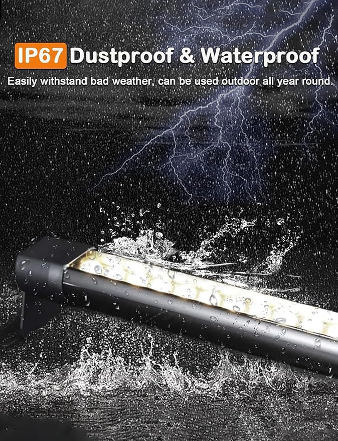 Pro-Grade 54W Outdoor Wall Washer Light Bar, 40 Inch 6000K LED Wall Washer Lights with IP67 Waterproof, Switch On/Off - 120V LED Light Bar for Outdoor (2Pack)