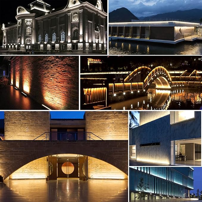 LED Wall Washer Lights 48W,3000K Warm White Linear Light Bar,Waterproof IP65 with US Plug Stage Light for Outdoor/Indoor Lighting Projects,Billboard,Warehouse,Hotel