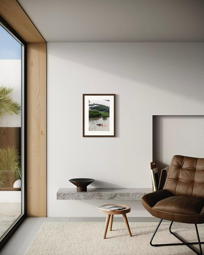 Oriental Beauty: Stunning Feng Shui Landscape Wall Art Vertical Prints for Home Decor in 3 Sizes (Casting Nets in the Mangrove Waters, 12" x 18", Oriental Beauty)