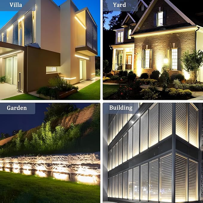 72W LED Wall Washer Light Bar, 4FT 4000K Neutral White Outdoor Wall Washer Lights, 120V Waterproof IP67 LED Light Bar for Outdoor (2 Pack)