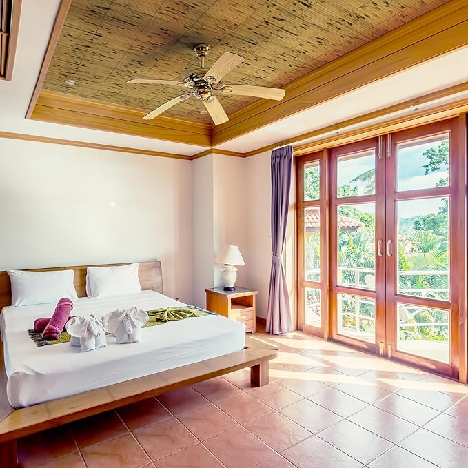 Art3d Natural Bamboo Wall Panel for Interior Wall Decor, Renewable Pole Wrap Wainscoting Paneling for Wall Ceiling Furniture Cabinet Office, 12 x 96 Inch, 2-Pack - Light Burned