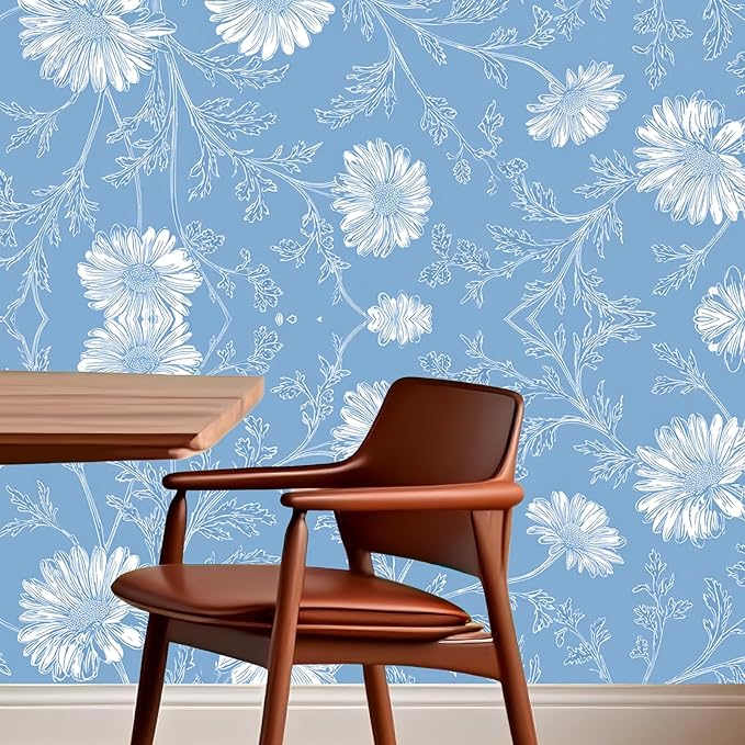 Nuxovilar Light Blue Snowflake Textured Peel and Stick Wallpaper, 15.75"x39.37", Self-Adhesive Contact Paper, Winter Holiday Theme for Bedroom, Living Room and Table Decor