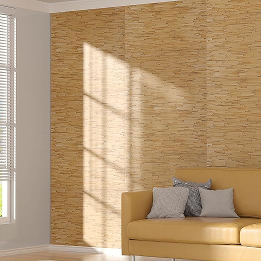 216'' x 35'' 3D Art Natural Reed Wall Panel-Lightweight & Flexible Wall Decor for Wall Covering, Ceiling Decor, Furniture Accents – DIY-Friendly, Tropical Style for Home & Commercial Spaces