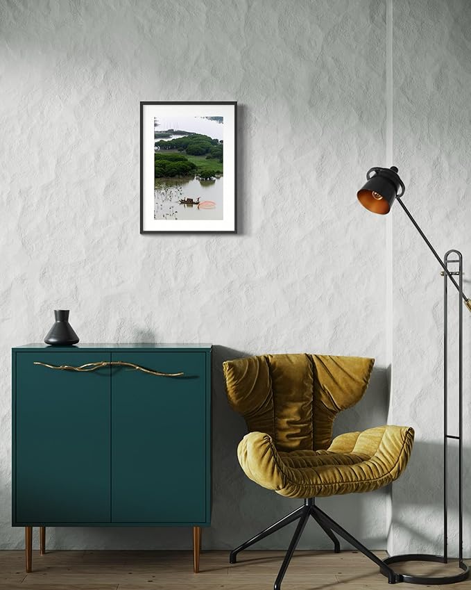 Oriental Beauty: Stunning Feng Shui Landscape Wall Art Vertical Prints for Home Decor in 3 Sizes (Casting Nets in the Mangrove Waters, 12" x 18", Oriental Beauty)