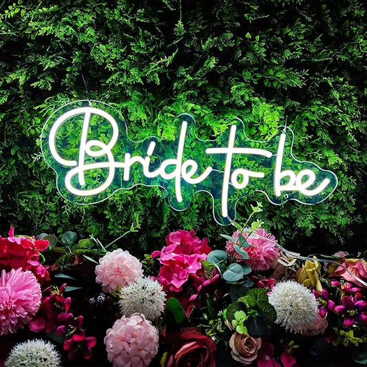 Bride To Be Neon Signs for Wall Decor, 16.5 * 6 Inches Led Neon Sign Perfect For Engagement Ceremony Wedding Decoration, Party, Bedroom, Garden, Wedding, Christmas, INSNEnN
