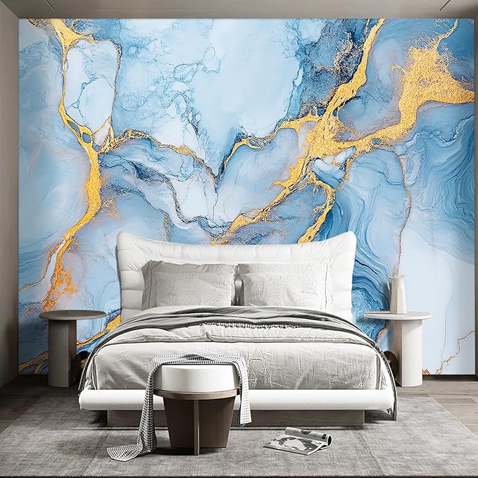 Marble Peel and Stick Wallpaper Abstract Large Wall murals for Bedroom Living Room - 96"x137"