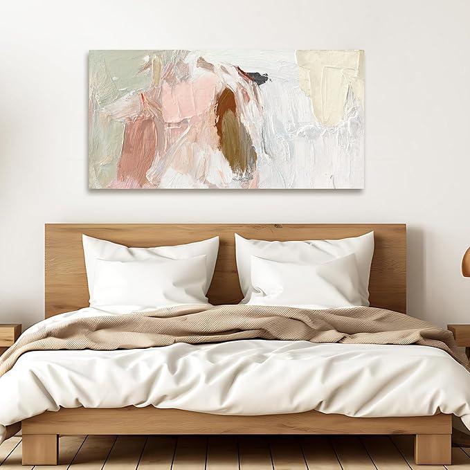 Canvas Wall Art Decor Wall Art Pictures For Living Room Abstract Art Pink and White Wall Art Decor Wall Decoration Abstract Wall Art Prints Art Work For Bedroom Office Kitchen Wall Decor 20" x 40"