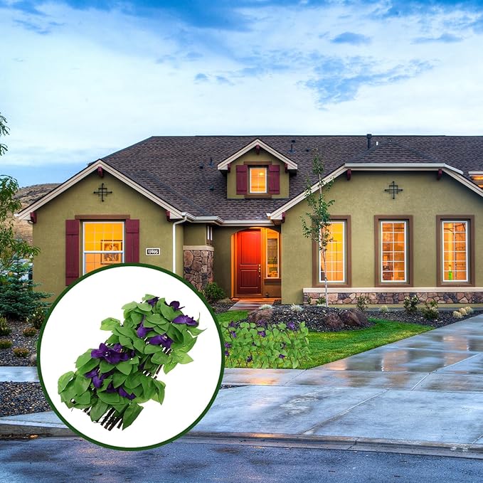 Artificial Green Plant Fence Small Lifelike Leaf Wall Privacy Screen Outdoor Balcony Garden Trellis Decorative Faux Leaf Panel Cloth