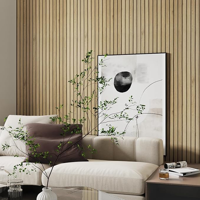 Livelynine 15.8X394 Wood Slats Peel and Stick Wallpaper Removable Natural Wood Contact Paper for Walls Self Adhesive Vinyl Wall Paper Roll Decorative Pole Wrap Wood Roll Basement Kitchen Island