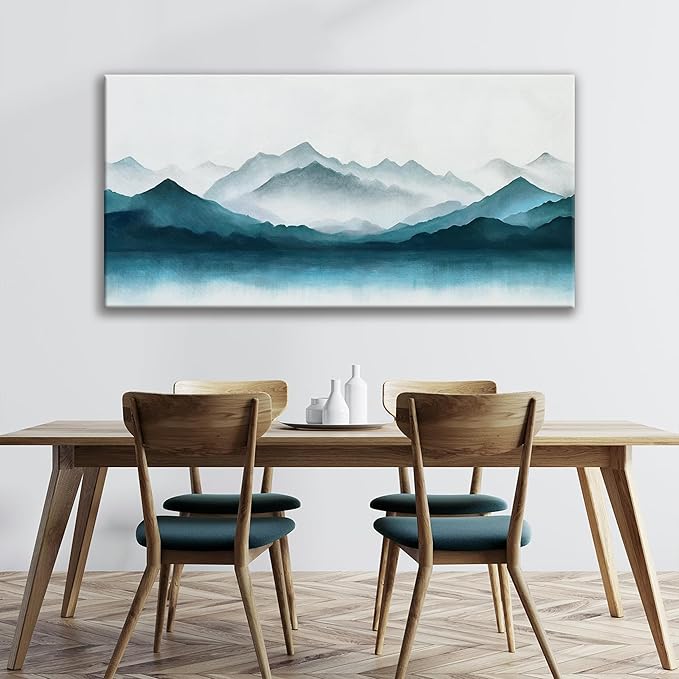 Abstract Wall Art Dark Wall Art Painting Canvas Art Wall Decor Prints Minimalist Abstract Wall Decor For Living Room Bedroom Kitchen Office Artwork 24" × 48" Ready To Hang