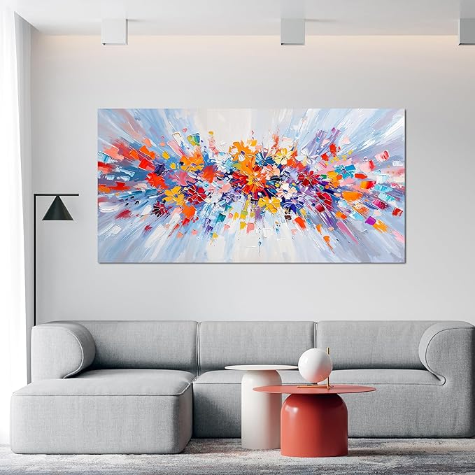 Abstrcat Canvas Wall Art Decor Wall Art Pictures for Living Room Modern Colorful Wall Art Prints Abstrcat Canvas Art Wall Decor Flower Wall Art Decorations Artwork for Walls Home Office Decor 20" X40"