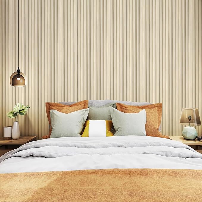 Art3d 8 Pack 96" x 6" WPC Slat Wall Panels, 3D Fluted Panel for Interior Wall Decor, TV Background, Bedroom, Living Room - Oak