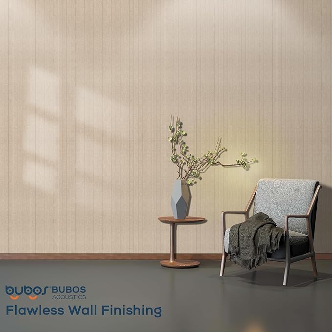 BUBOS 12 Pack Large Acoustic Panels,47.2x11.8Inch SoundProof Panels for Walls,Self Adhesive Acoustic Wall Panels,Decorative Sound Panels for Home Studio Office (Camel 01)