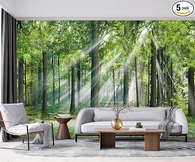 -Sunshine Forest Living Room Wallpaper XT24 S 100" x 65"