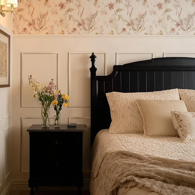 6 Sets Peel and Stick Wall Molding Kit, 12''x24'' Premade Wainscoting Accent Panels for Interior Wall Trim, Easy DIY Moulding Decor