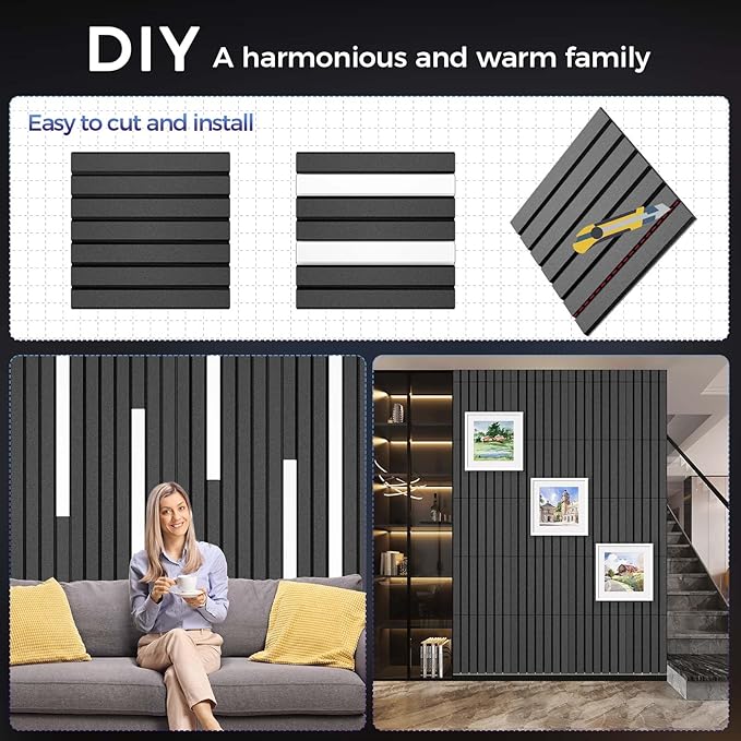 16 Pack Large Fold Soundproof Wall Panels,12 x 12 x 0.47 in Sound Proof Foam Panels for Walls, 1.2lb/ft³ High Density, Thicker 0.47in, Acoustic Panels, Sound Dampening Panels Gray