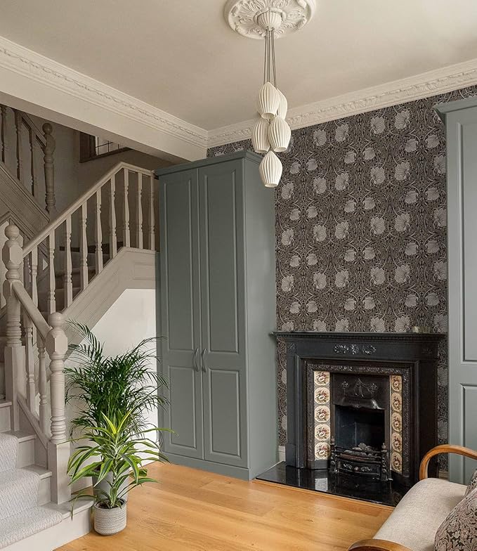 NextWall Pimpernel Floral Peel and Stick Wallpaper (Auburn & Eucalyptus)