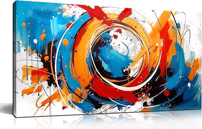 Abstract Canvas Art Wall Decor for Living Room - Colorful Abstract Bedroom Wall Decor Above Bed - Modern Pictures Wall Art for Office Size 20" x 40"