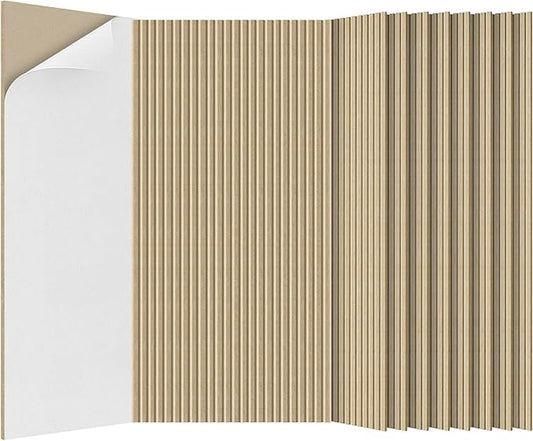 10 Pack Acoustic Panels,47.2x23.6x0.4 inch Acoustic Wall Panels,Large Soundproof Panels,Self-Adhesive Sound Proof Panels for Walls,Acoustic Treatment for Recording Studio&Office,Camel