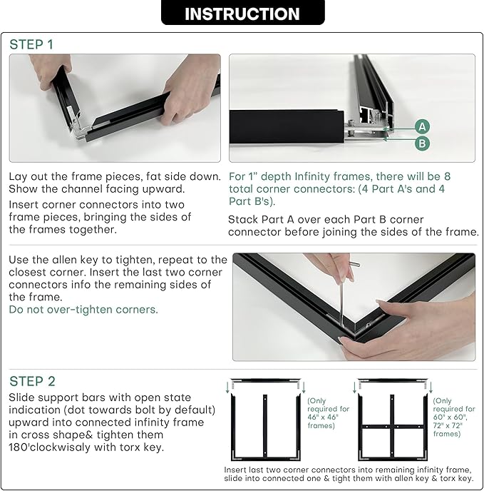 72"x72" XL Framed Wall Art - Beige and Taupe Marble Effect (Frame Assembly Required)