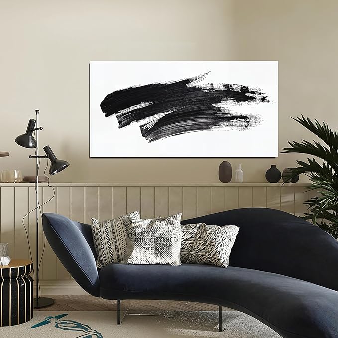 Abstract Wall Art Decor Black and White Wall Art Decorations Wall Pictures for Living Room Abstract Canvas Art Wall Decor Minimalist Wall Art Prints Artwork for Walls Bedroom Home Wall Art Decor 20" X 40"