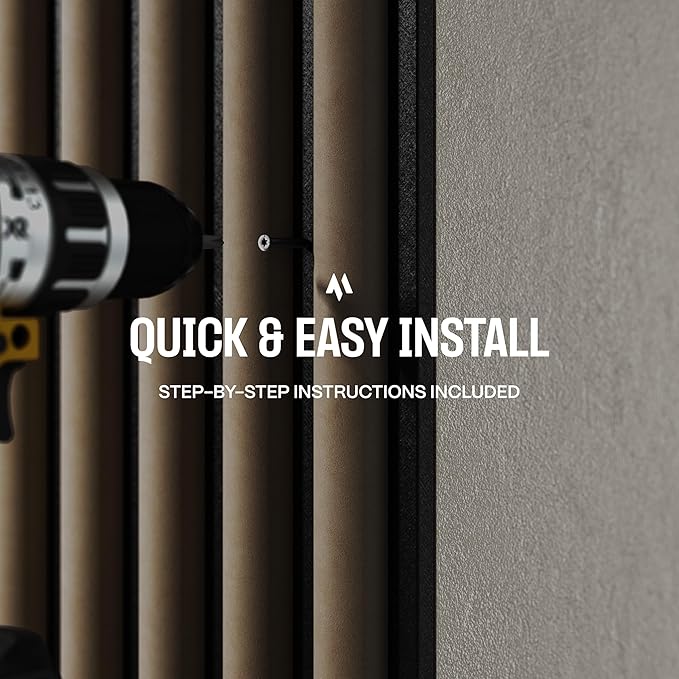 4-Pack Wood Slat Wall Panel – Velvet-Covered Wood Panels for Wall, Acoustic Panels for Interior Decor, Decorative Slat Paneling for Home, Office, Studio (Smoked Oak)