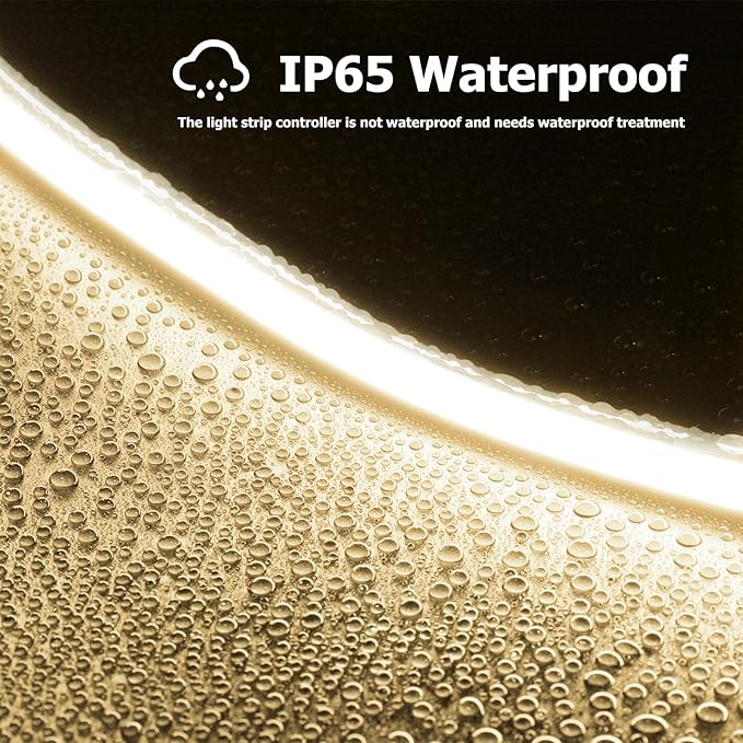 Neon Rope Lights, 16.4ft Rope Lights with Dimmable Remote and Adapter, Waterproof Flexible Smart Led Strip Lights for Bedroom, Super Bright DIY Neon Sign, Indoor Outdoor Wall Decor Warm White