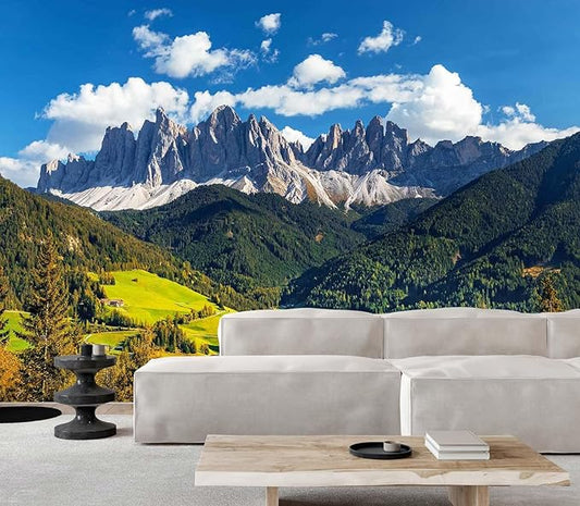 Nature Lanscape Mountain Wallpaper Mural Bedroom Livingroom(Not Self-Adhesive)