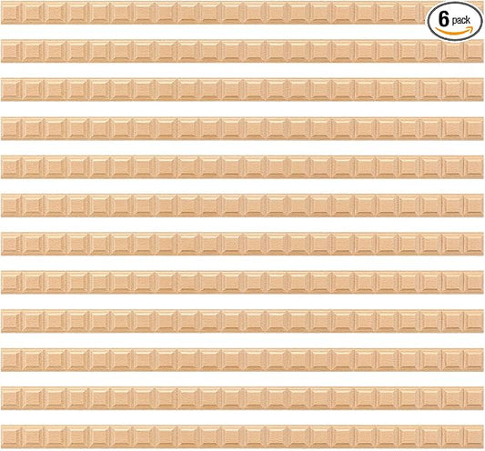 Nuanchu 12 Pcs Unfinished 3D Decorative Wood Trim Molding 15.75inch Decorative Wood Molding Cute DIY Trim for Home Wall Cabinet Shelf Window Door (Grid,20mm)