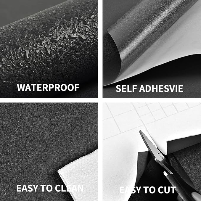 17.51inx118in Grey Wallpaper Peel and Stick Removable Self Adhesive Grey Contact Paper for Cabinets Bedroom Bathroom Wall Covering Matte Textured Waterproof DIY Decorative