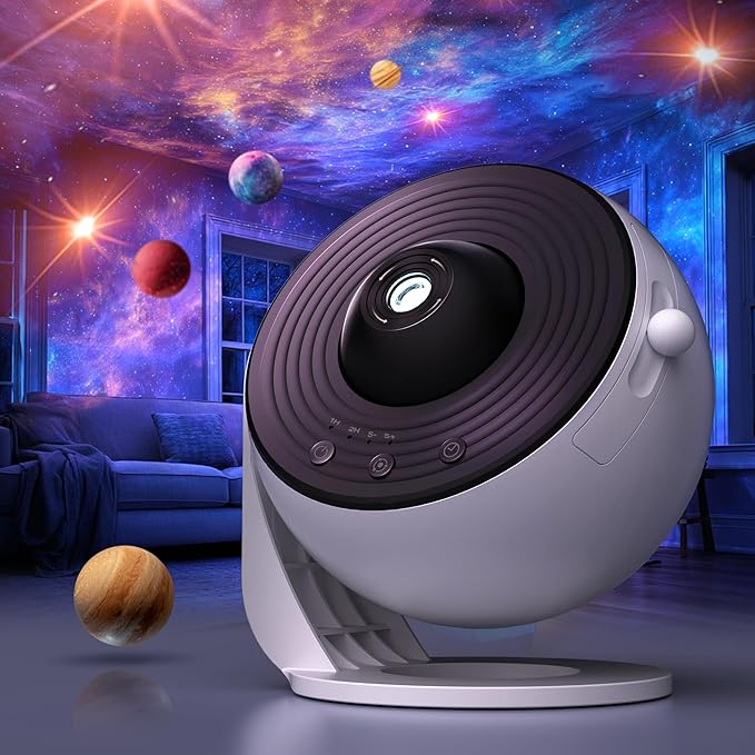 L LOHAS LED Galaxy Projector for Bedroom, 13 in 1 Star Projector Night Light with Solar System Constellation Moon, LED Space Galaxy Lamp with Timer, for Kids Adults Bedroom Theater