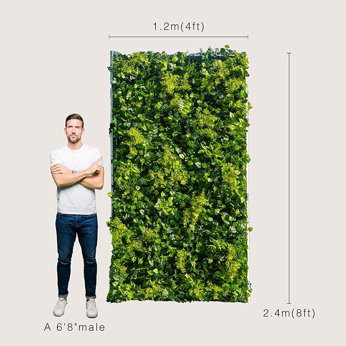 Artificial Luxury‌ Flower Wall Panels, Gorgeous 3D Silk Floral Backdrop for Wedding, Baby Show, Party and Home Decor, Quick Assembly/Storage, Eco ＆ Pet Friendly, 2 pcs, Each Panel 2 * 8 ft.