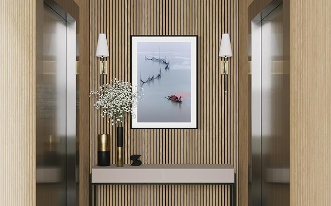 Oriental Beauty: Stunning Feng Shui Landscape Wall Art Vertical Prints for Home Decor in 3 Sizes (Tranquil Waters and Fising Scene, 24" x 36", Oriental Beauty)