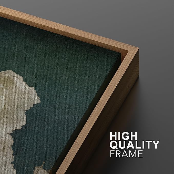 MUDECOR Framed Wall Art Print Set Vintage Cloudscape Dreamy Cotton Clouds Illustrations Modern Art Decorative Colorful Chic for Living Room, Bedroom, Office - 24"x36"x3 Natural