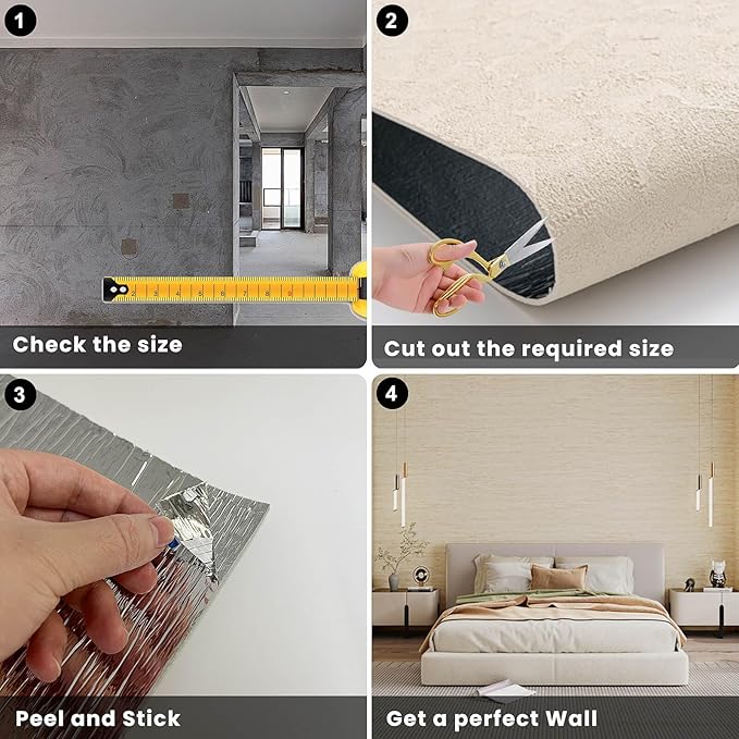 3D Wall Panels Peel and Stick – 23.82"x110" PVC Faux Travertine Texture, Self Adhesive Waterproof Wall Covering, DIY Accent Wall, Sofa Background Backsplash & Modern Home Decor, Covers 18 sq.ft