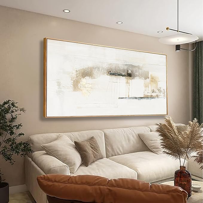 Abstract Wall Art Decor Modern Wall Canvas Decorations Framed Maximalist Home Decor Wall Art Prints Multicolor Minimalist Graffiti Large Artwork for Living Room Wall Bedroom Kitchen Office Decor 29"×58"