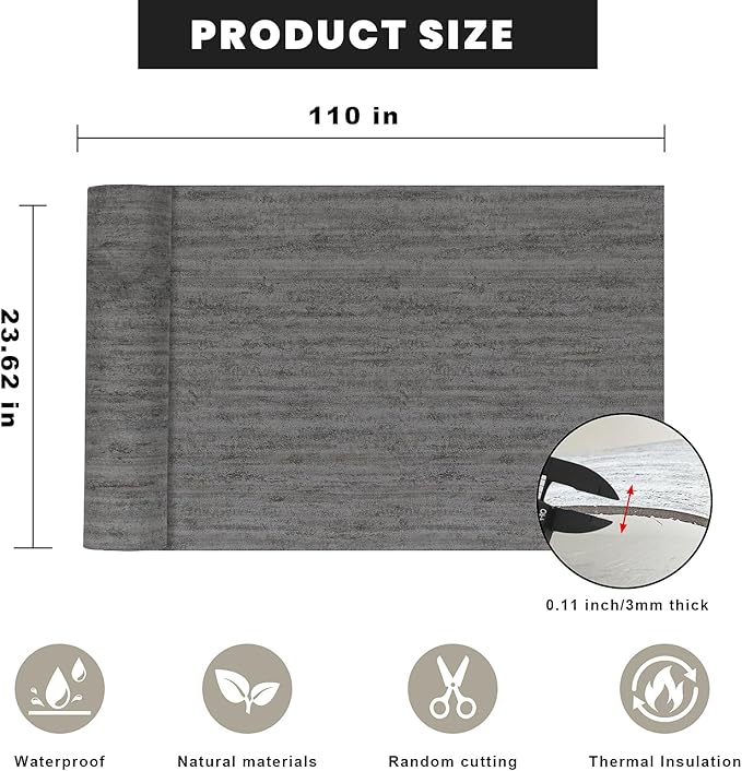 3D Wall Panels Peel and Stick – 23.82"x110" PVC Faux Texture, Self Adhesive Waterproof Wall Covering, DIY Accent Wall, Sofa Background Backsplash & Modern Home Decor, Covers 18 sq.ft