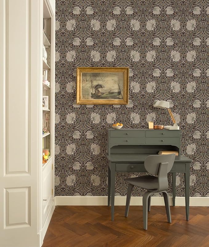 NextWall Pimpernel Floral Peel and Stick Wallpaper (Auburn & Eucalyptus)
